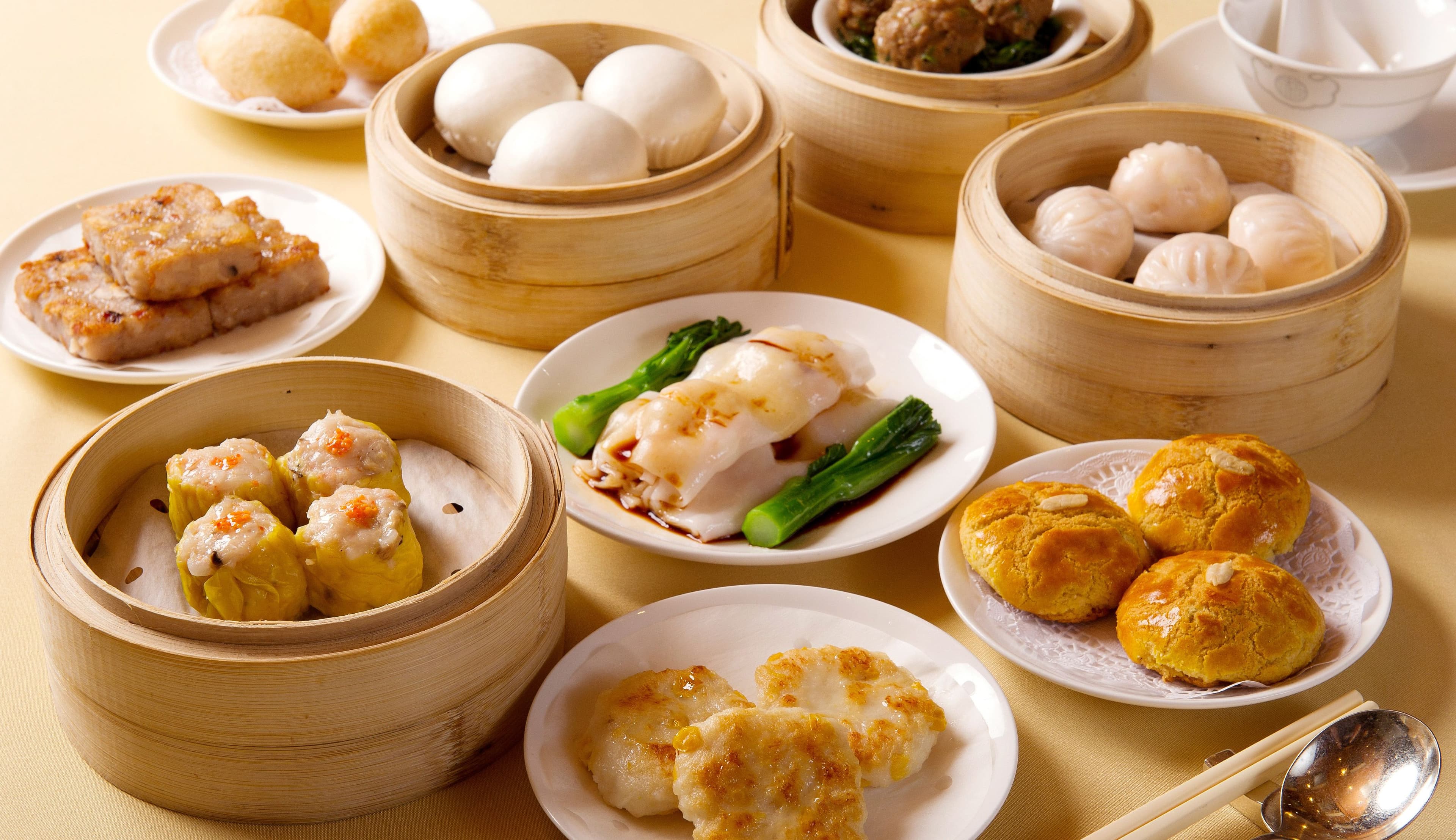 Traditional Yum Cha with custard buns